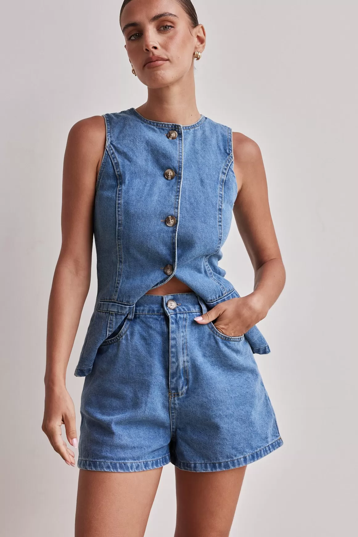 Jules Denim Set^Runway Scout Hot